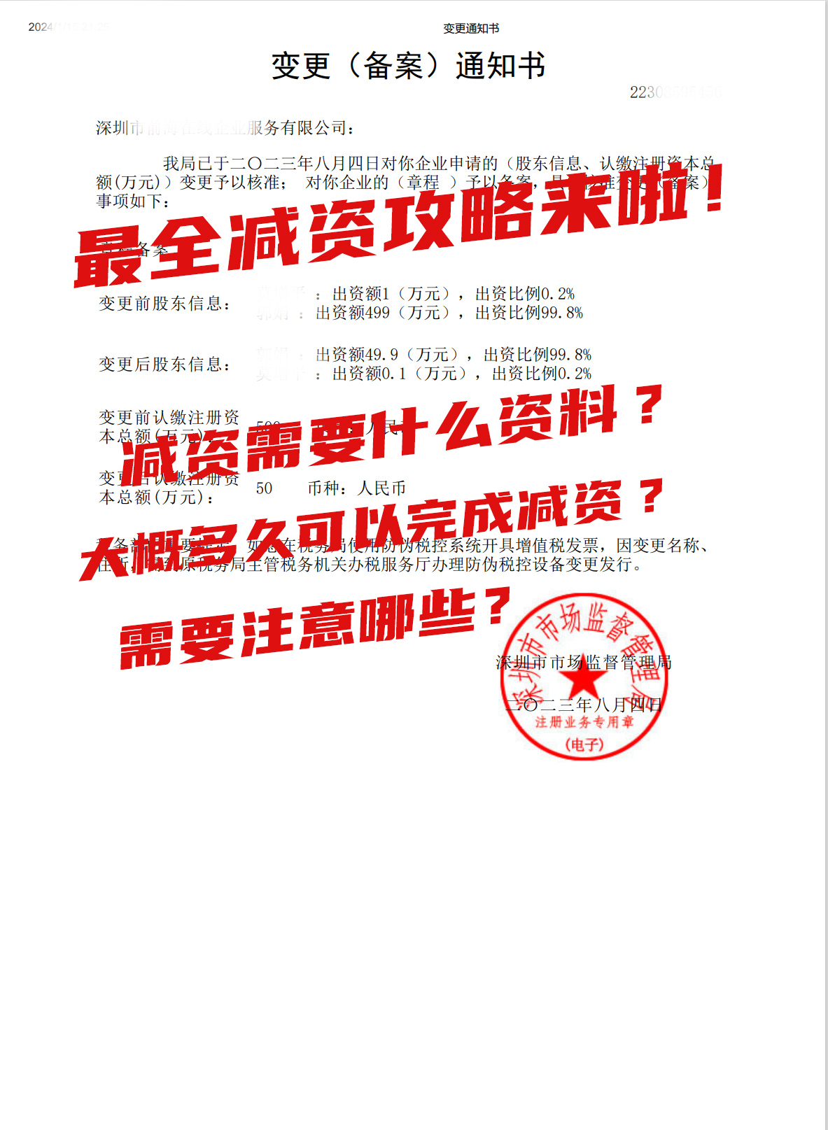 最全減資攻略來(lái)了!